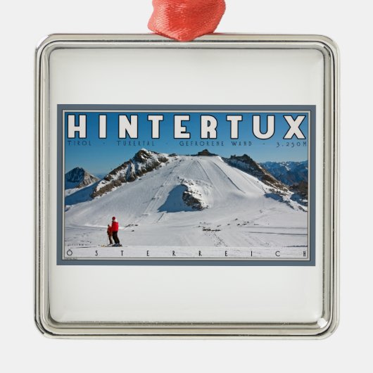 Hintertux - Gefroreneの細い棒 メタルオーナメント (正面)