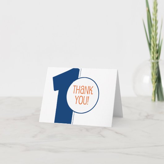 Hip 1st birthday party thank you cards サンキューカード (正面)
