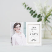 Hip Border Graduation Announcement Postcard ポストカード (スタンド正面)