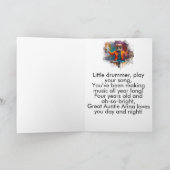 *~*  Hip Cool Cat DRUMMER AP91  Birthday Card サンキューカード (内部)