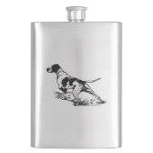 Hip flask hunting dog / Flachmann mit Jagdhund フラスク (正面)