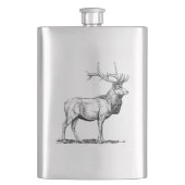 Hip flask with Deer / Flachmann mit Hirsch フラスク (正面)