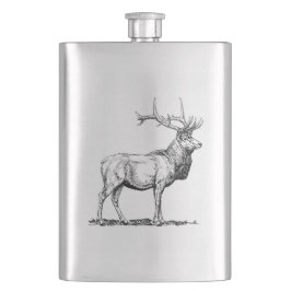 Hip flask with Deer / Flachmann mit Hirsch フラスク