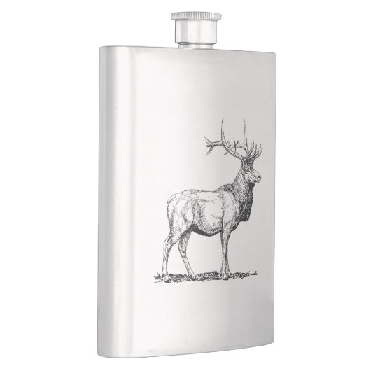 Hip flask with Deer / Flachmann mit Hirsch フラスク (右)