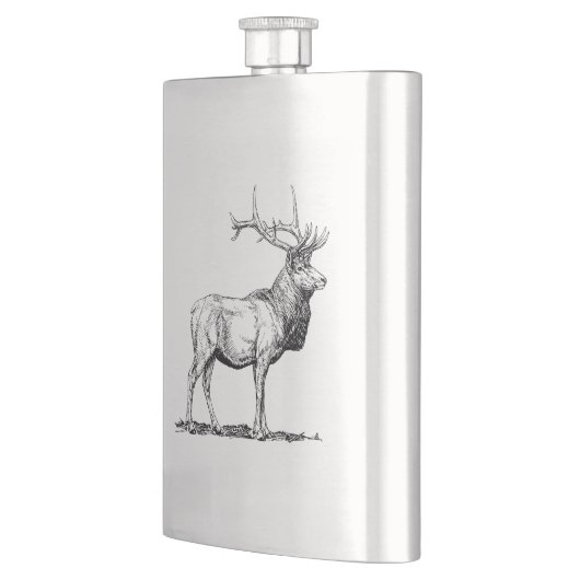 Hip flask with Deer / Flachmann mit Hirsch フラスク (左)
