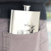 Hip flask with Deer / Flachmann mit Hirsch フラスク (インサイチュ)