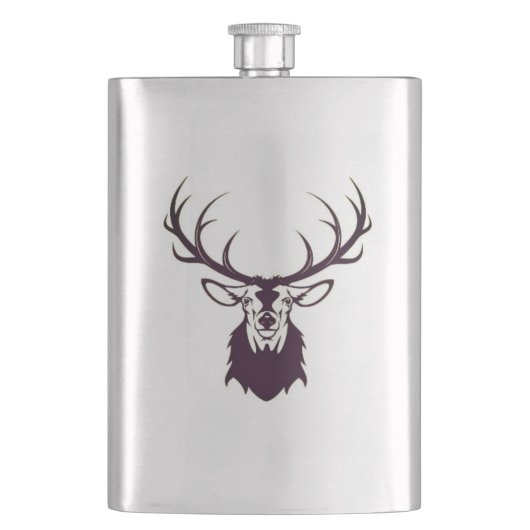 Hip flask with deer / Flachmann mit Hirsch フラスク (正面)