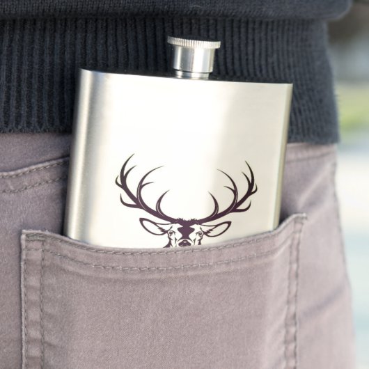 Hip flask with deer / Flachmann mit Hirsch フラスク (インサイチュ)