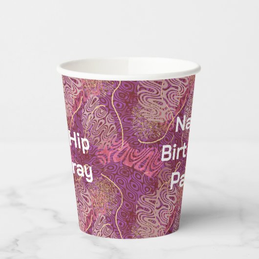 Hip Hip Hooray Abstract Art 紙コップ (左)