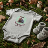 "Hip-Hip-Hooray!" Hippo Personalized Baby Bodysuit ベビーボディスーツ