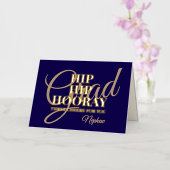 Hip Hip Hooray Nephew Graduation 箔グリーティングカード (蘭)