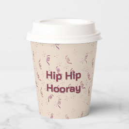 Hip Hip Hooray Ribbon and Confetti Birthday 紙コップ