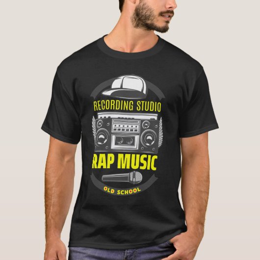 HIP HOP オールドスクール 楽しい Tシャツ (正面)