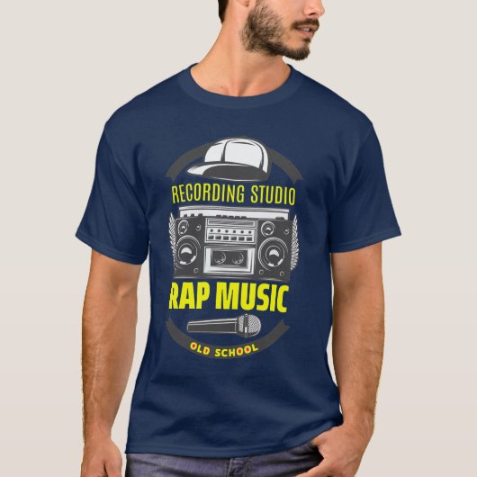 HIP HOP オールドスクール 楽しい Tシャツ (正面)