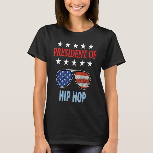 Hip Hop Accessories  USA Flag Hip Hop Saying Tシャツ (正面)
