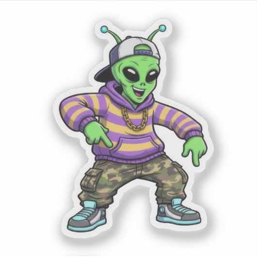 Hip Hop Alien シール (正面)