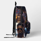 Hip Hop - American Rap Star -  プリントバックパック (左)