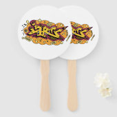 Hip hop art graffiti party confetti ハンドファン (正面&裏面)