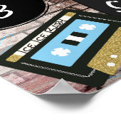 Hip Hop {BOY} Baby Shower-Oooh Baby Baby-Bar Sign ポスター (角)