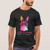Hip Hop Bunny With Sunglasses Cute Easter  Rabbit  Tシャツ (正面)