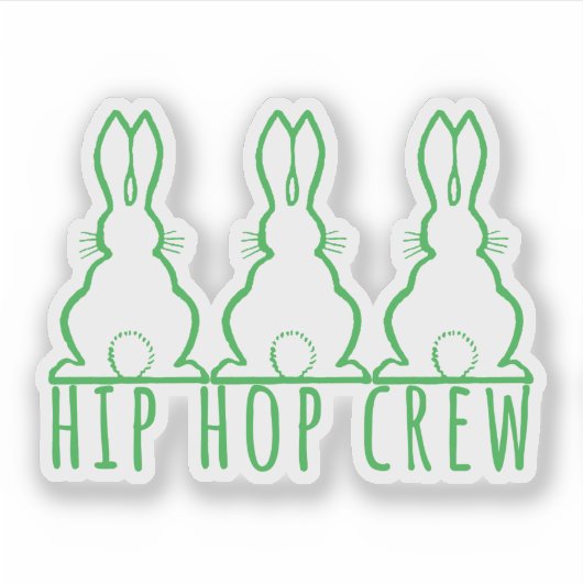 Hip Hop Crew Cute Bunnies シール (正面)