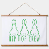 Hip Hop Crew Cute Bunnies 吊り下げ型タペストリー (正面)