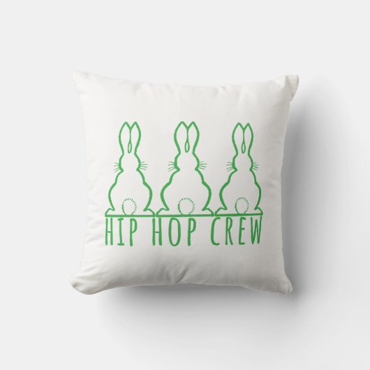 Hip Hop Crew Cute Bunny Rabbits クッション (正面)