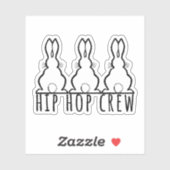 Hip Hop Crew Cute Bunny Rabbits シール (シート)