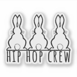 Hip Hop Crew Cute Bunny Rabbits シール