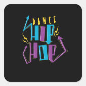 Hip Hop Dance スクエアシール (正面)