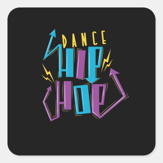 Hip Hop Dance スクエアシール (正面)