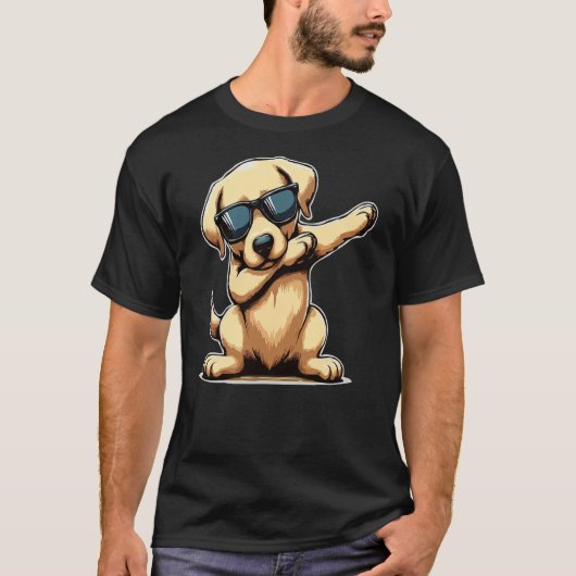 Hip Hop Dance Dabbing Labrador Retriever Dog Dab Tシャツ (正面)