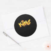 Hip Hop Graffiti Typography Lettering Art Urban St ラウンドシール (封筒)