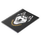 Hip-Hop Husky – Cool Streetwear Dog ノートブック (左側)
