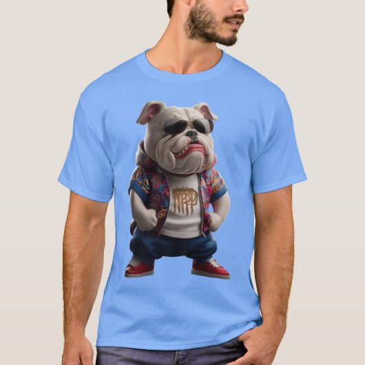 Hip Hop Inspired Cartoon Character in 3d Cute bul  Tシャツ (正面)