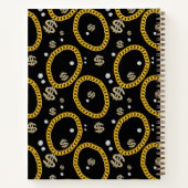Hip Hop Rap Gold Cuban Link Chain 90's Sketchbook ノートブック (裏面)