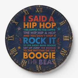 Hip Hop Rap Music Old School Studio DJ Gift ペーパープレート