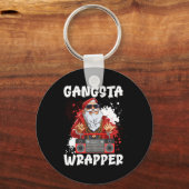 Hip Hop Santa Claus Gangster Christmas Gangsta Wra キーホルダー (正面)