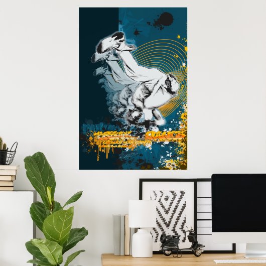 Hip Hop, Steet-Dance, Breakdancer ポスター (ホームオフィス)