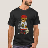 Hip Hop Teddy Work For Rap Music And Tシャツ (正面)