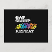 Hip Hop Typographic Mural Graffiti Art Eat Sleep G ポストカード (正面)