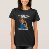 Hip Replacement Warrior African American Women Bla Tシャツ (正面)