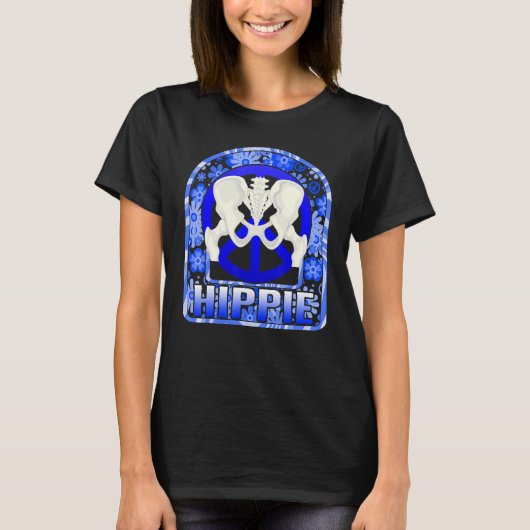 Hip Surgery Hippie Floral Bionic Broken Hip Replac Tシャツ (正面)