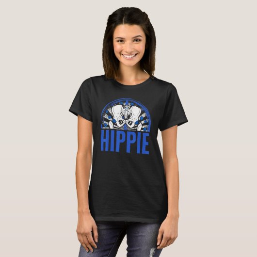 Hip Surgery Hippie Floral Bionic Broken Hip Replac Tシャツ (正面フル)