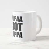 HIPAAはHIPPA Mugではありません ジャンボコーヒーマグカップ (正面右)
