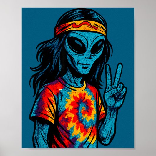 Hipe Alien Tie-dye Design  ポスター (正面)