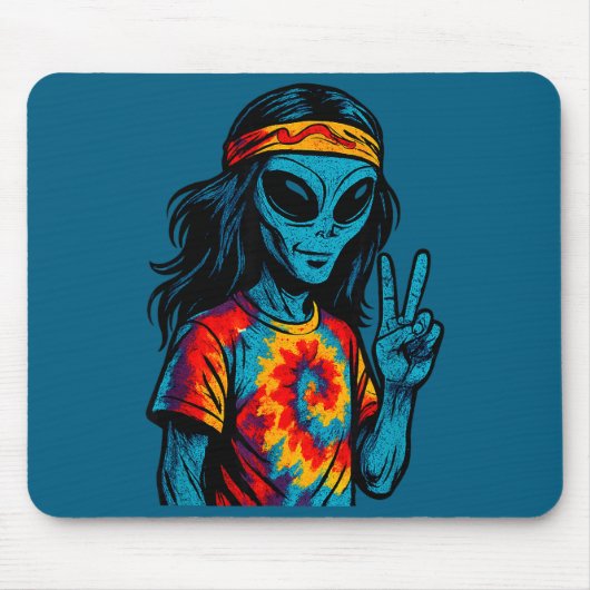 Hipe Alien Tie-dye Design  マウスパッド (正面)