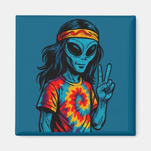 Hipe Alien Tie-dye Design  マグネット (正面)
