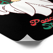 Hipe Santa Groovy Peace Sign Funny Christmas ポスター (角)