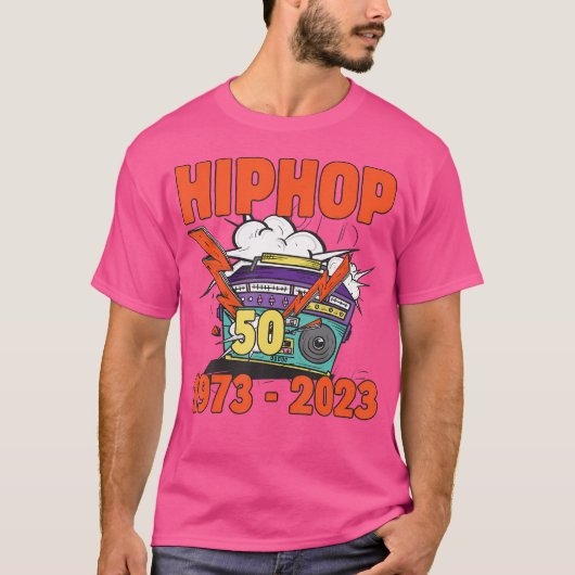 Hiphop 50 Years Old Funny Hip-Hop Lover Tシャツ (正面)